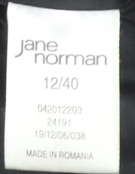 Jane Norman Grey Wool Blend Trench Coat Women's Size 12