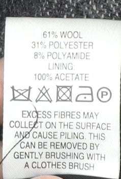 Jane Norman Grey Wool Blend Trench Coat Women's Size 12