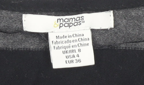Mamas & Papas Women's Black Striped Cardigan Size 8