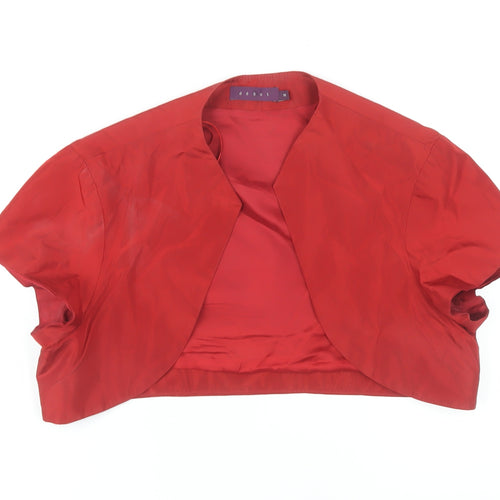 Debut Women's Red Cropped Open Jacket Size 16