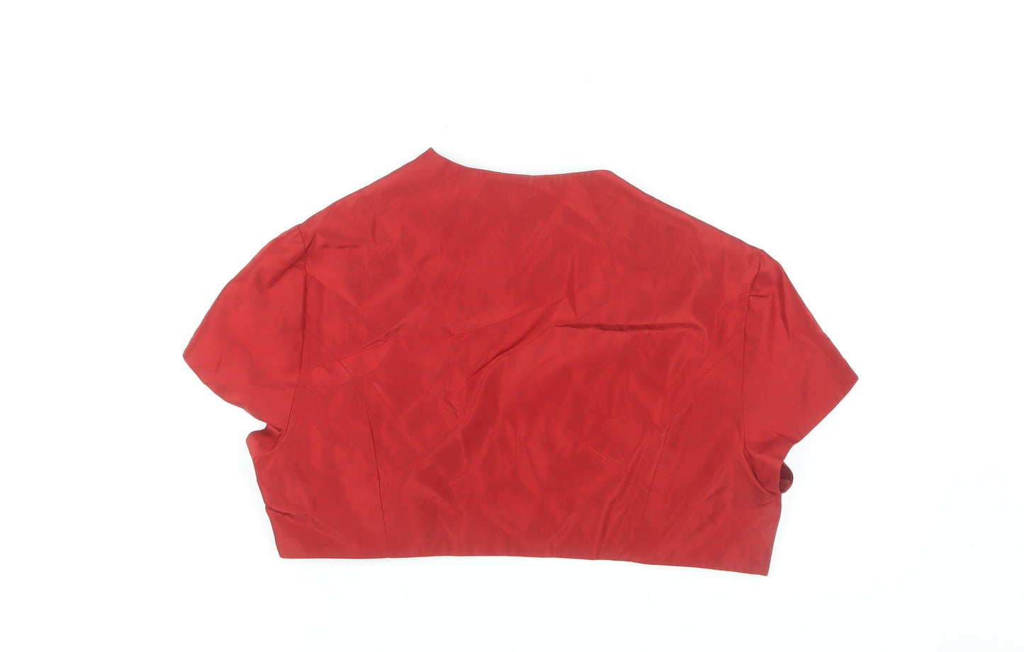 Debut Women's Red Cropped Open Jacket Size 16