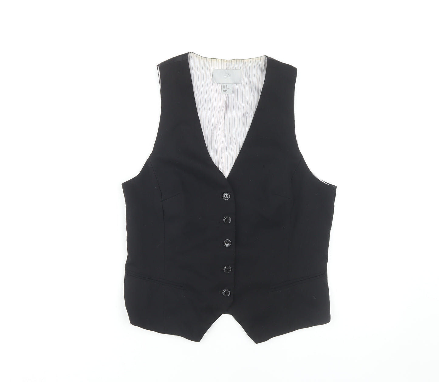 H&M Women's Black Suit Waistcoat Size 14