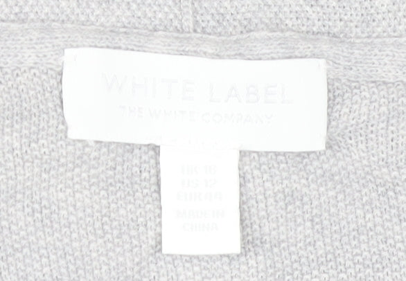 The White Company Women's Grey Cardigan Size 16