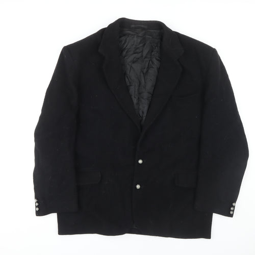 Classic Men's Black Wool Blazer 42R Jacket