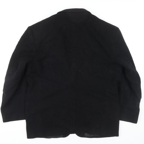 Classic Men's Black Wool Blazer 42R Jacket