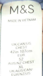 Marks and Spencer Men's Blue Check Waistcoat 42R