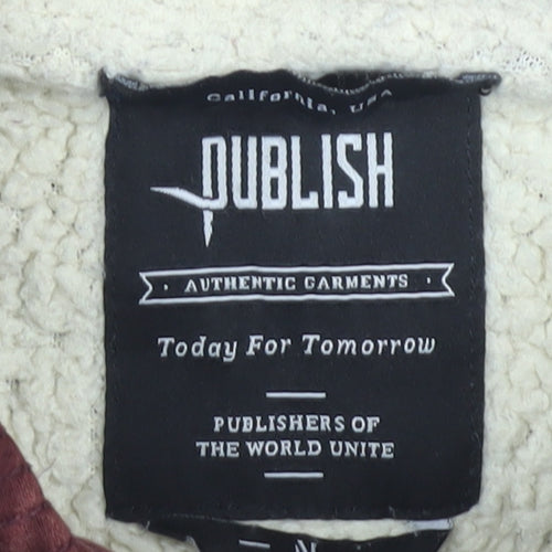 Publish Men's Red Bomber Jacket Size N for Autumn/Winter