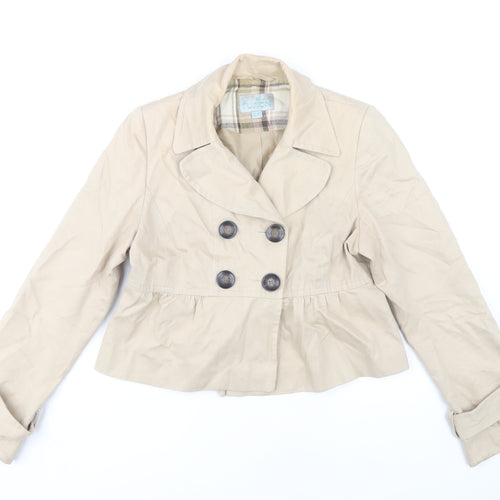 Monsoon Fusion Women's Beige Cropped Trench Jacket 14