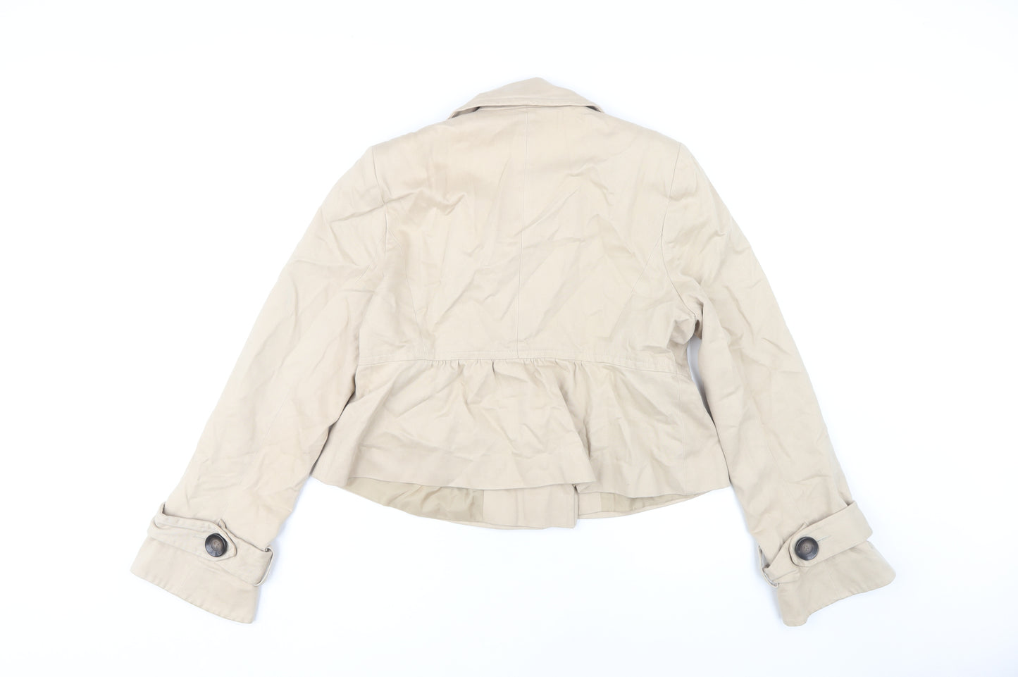Monsoon Fusion Women's Beige Cropped Trench Jacket 14