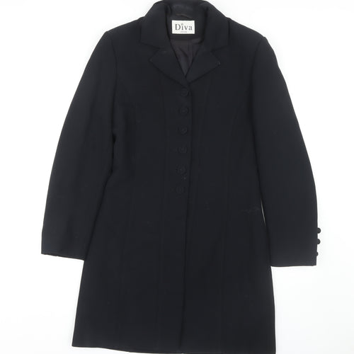 Diva Women's Black Overcoat Size 12