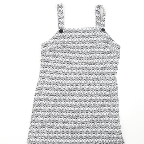 Red Herring Women's Chevron Pinafore Dress Size 14