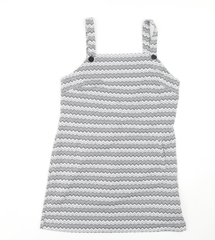 Red Herring Women's Chevron Pinafore Dress Size 14