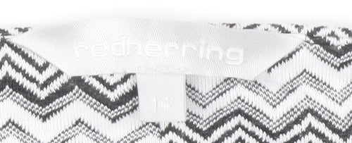Red Herring Women's Chevron Pinafore Dress Size 14