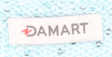Damart Women's Blue Knit T-Shirt, Size 10-12, Crew Neck