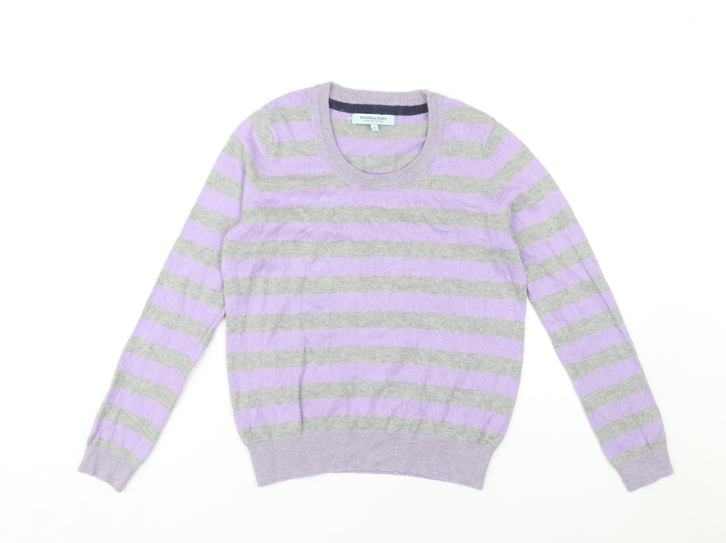 Dickins & Jones Women's Multicoloured Striped Pullover, Size S