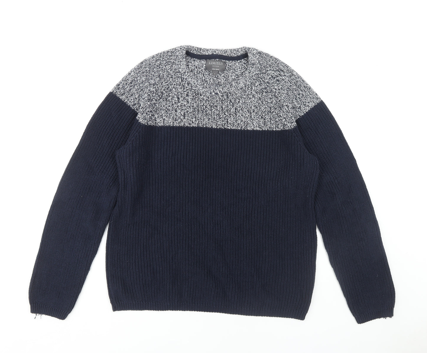Marks and Spencer Men's Blue L Knit Pullover Jumper