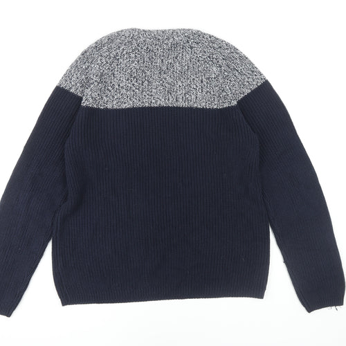 Marks and Spencer Men's Blue L Knit Pullover Jumper