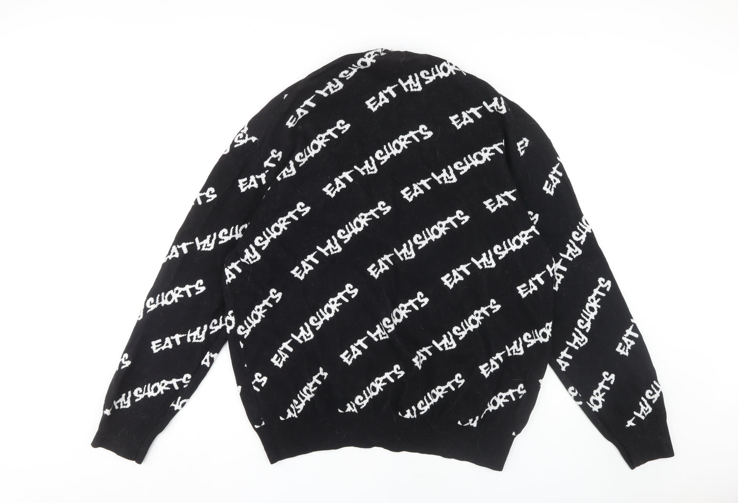 H&M Mens Black The Simpsons Cardigan, Size M, Cotton, Fun