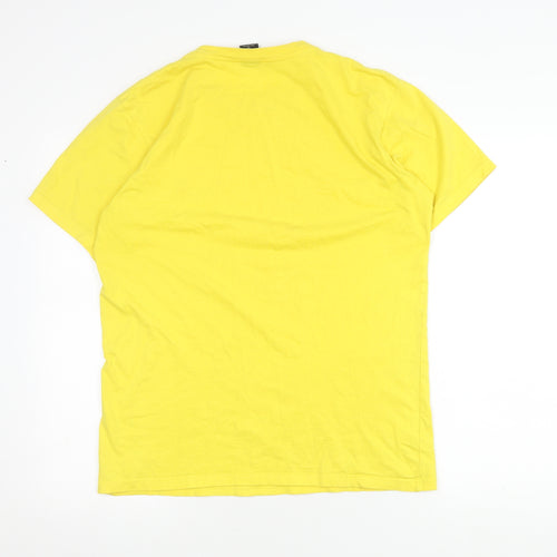 U.S. Polo Assn. Men's Yellow Cotton T-Shirt, Size M