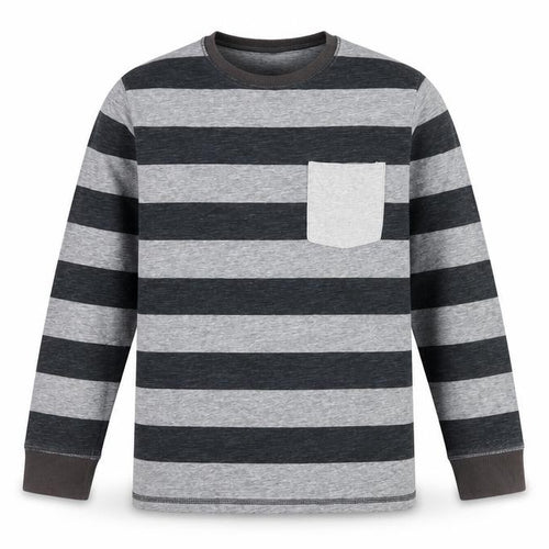 Next Boys Grey Striped Long Sleeve T-Shirt, 14 Years, Casual