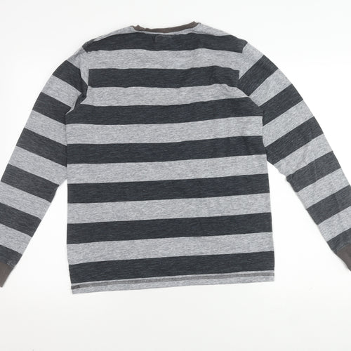 Next Boys Grey Striped Long Sleeve T-Shirt, 14 Years, Casual