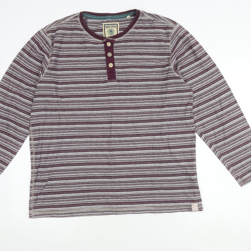 Mantaray Men's Multicoloured Henley T-Shirt L