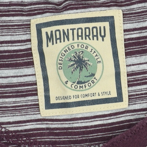 Mantaray Men's Multicoloured Henley T-Shirt L