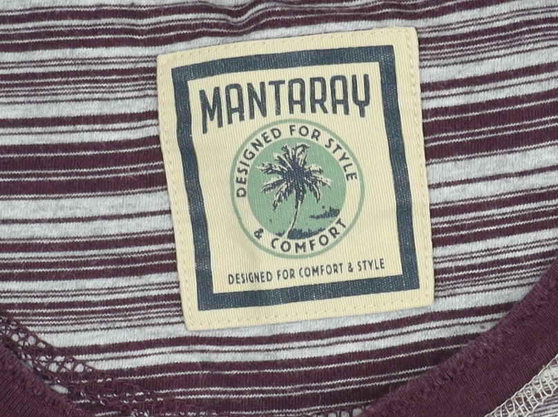 Mantaray Men's Multicoloured Henley T-Shirt L