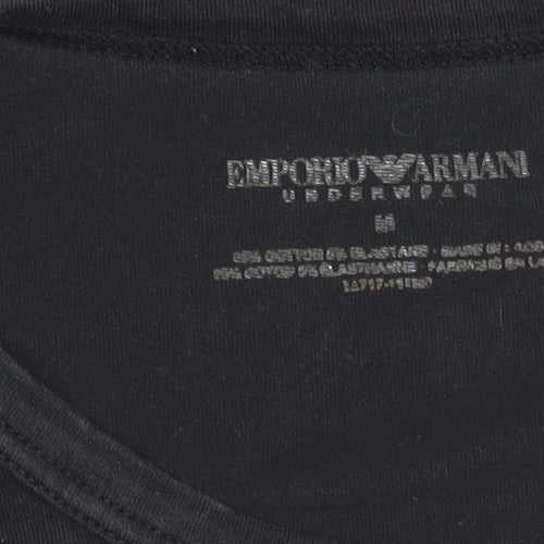 Emporio Armani Men's Black Crew Neck T-Shirt M