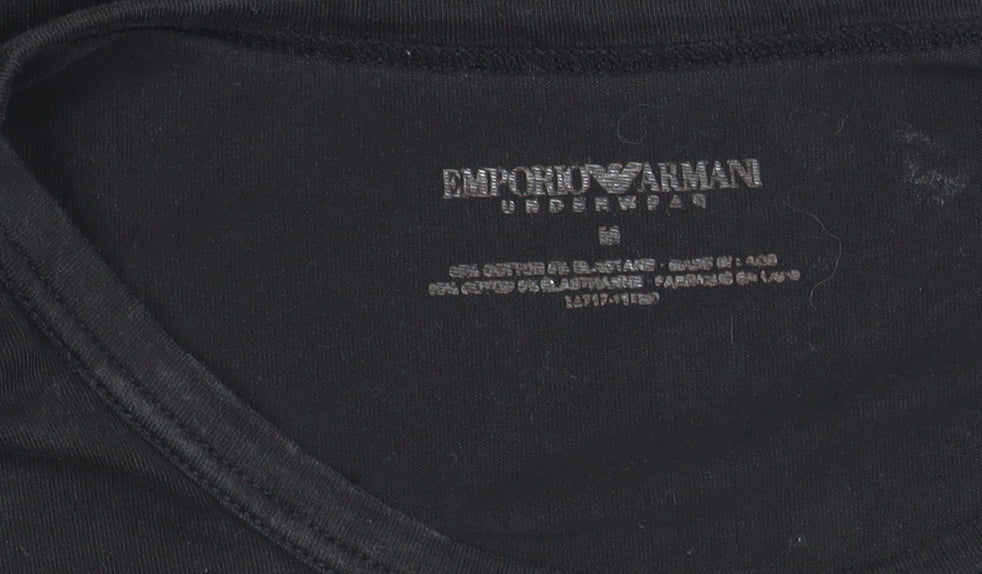Emporio Armani Men's Black Crew Neck T-Shirt M