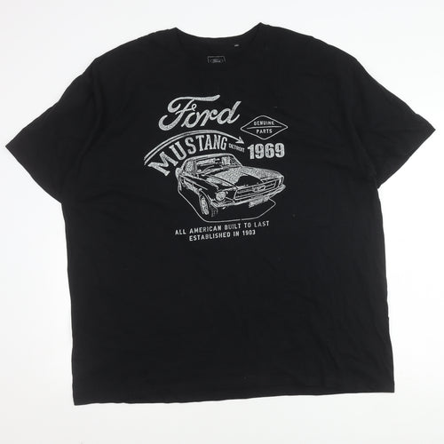 Ford Men’s Black Graphic 2XL T-Shirt - Cars Theme