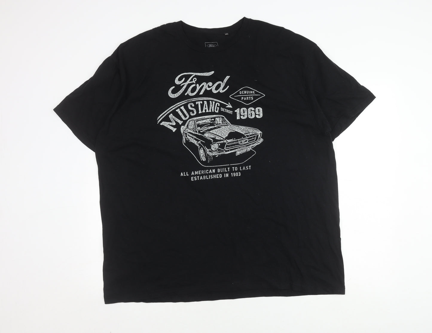 Ford Men’s Black Graphic 2XL T-Shirt - Cars Theme