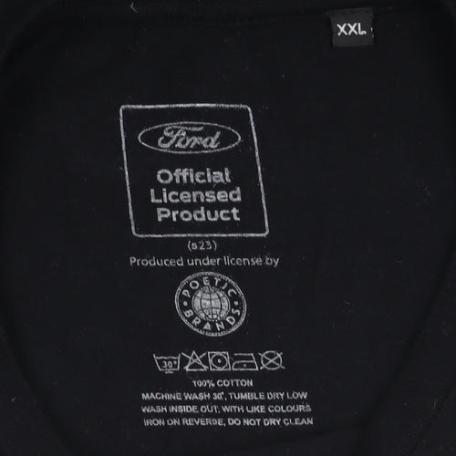 Ford Men’s Black Graphic 2XL T-Shirt - Cars Theme