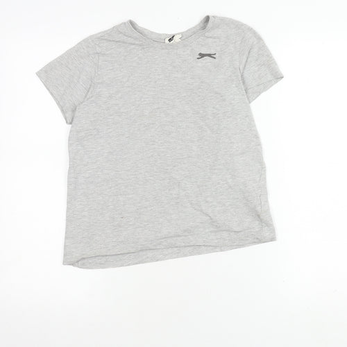 Slazenger Boys Grey T-Shirt, 11-12 Years, Casual, Short Sleeve
