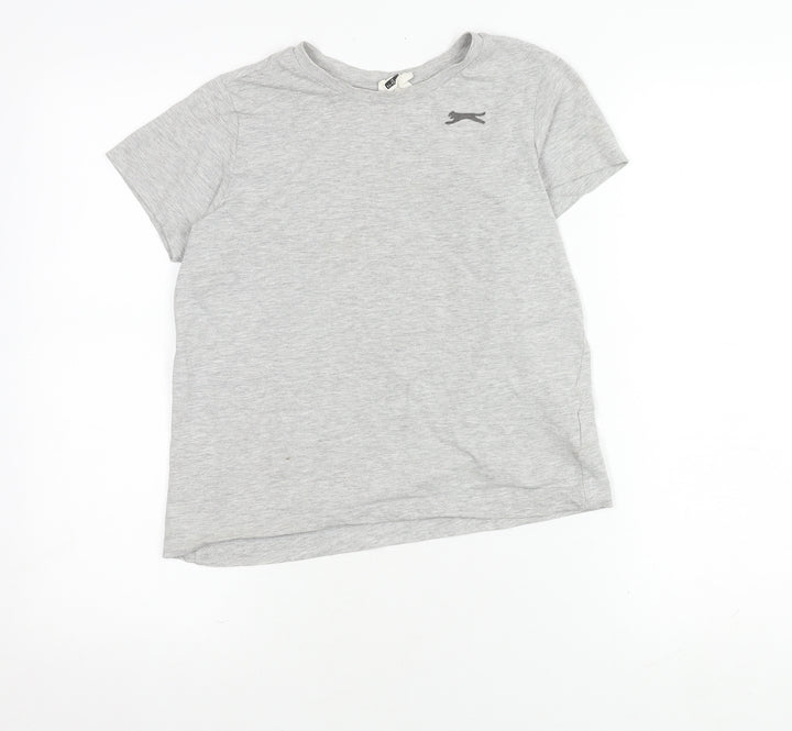 Slazenger Boys Grey T-Shirt, 11-12 Years, Casual, Short Sleeve