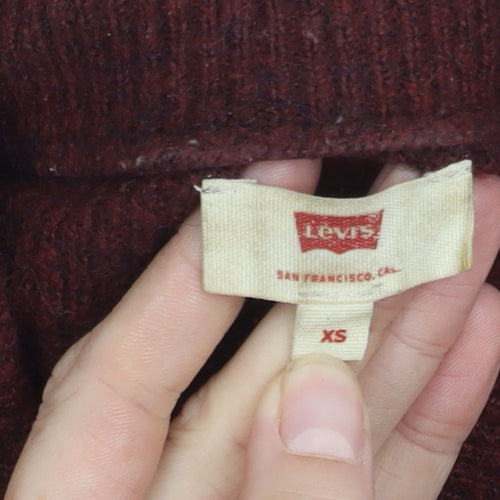 Levi's Red Full Zip Men's Jumper XS - Warm & Stylish