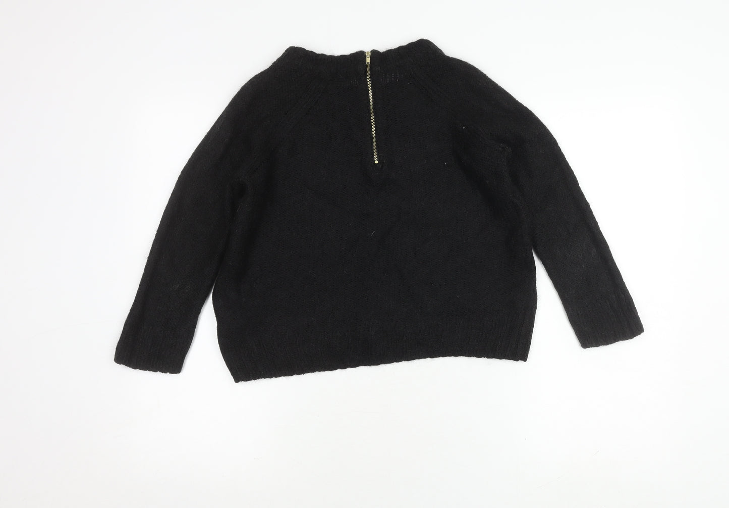 H&M Women’s Black Chunky-Knit Pullover Jumper XS