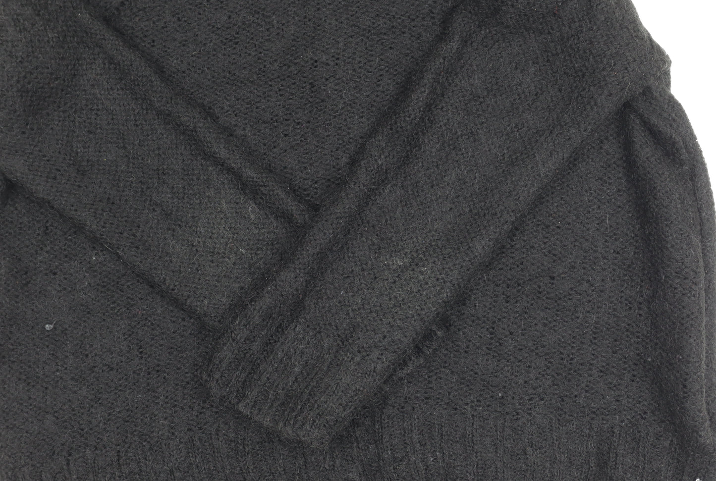 H&M Women’s Black Chunky-Knit Pullover Jumper XS