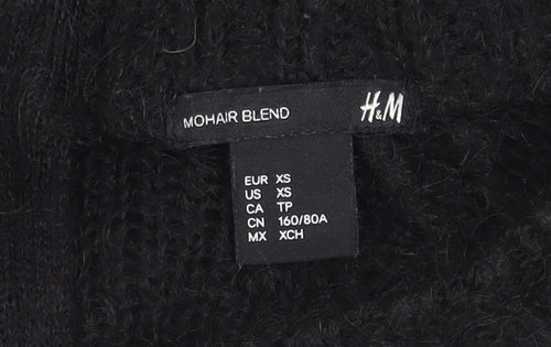 H&M Women’s Black Chunky-Knit Pullover Jumper XS