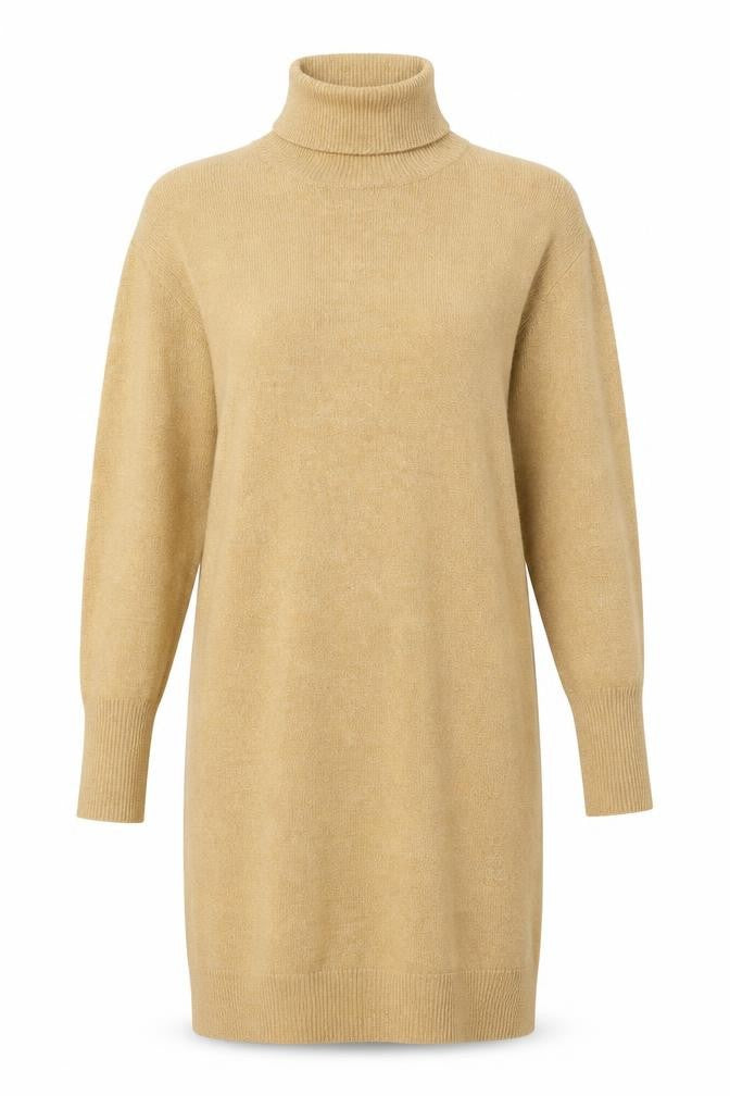 Vero Moda Women's Gold Roll Neck T-Shirt Dress S