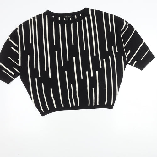 Phase Eight Women's Black Striped Knit Top M