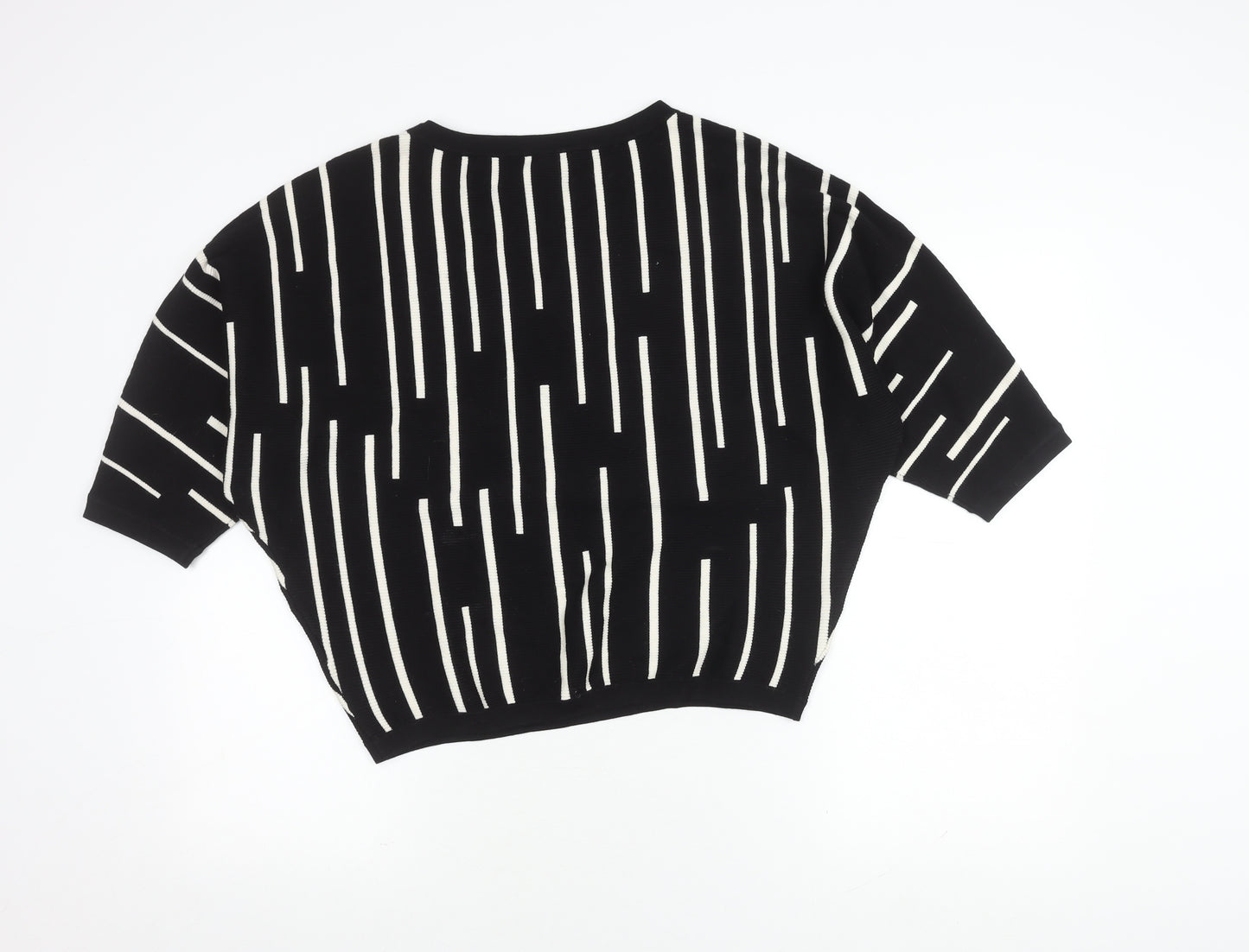 Phase Eight Women's Black Striped Knit Top M