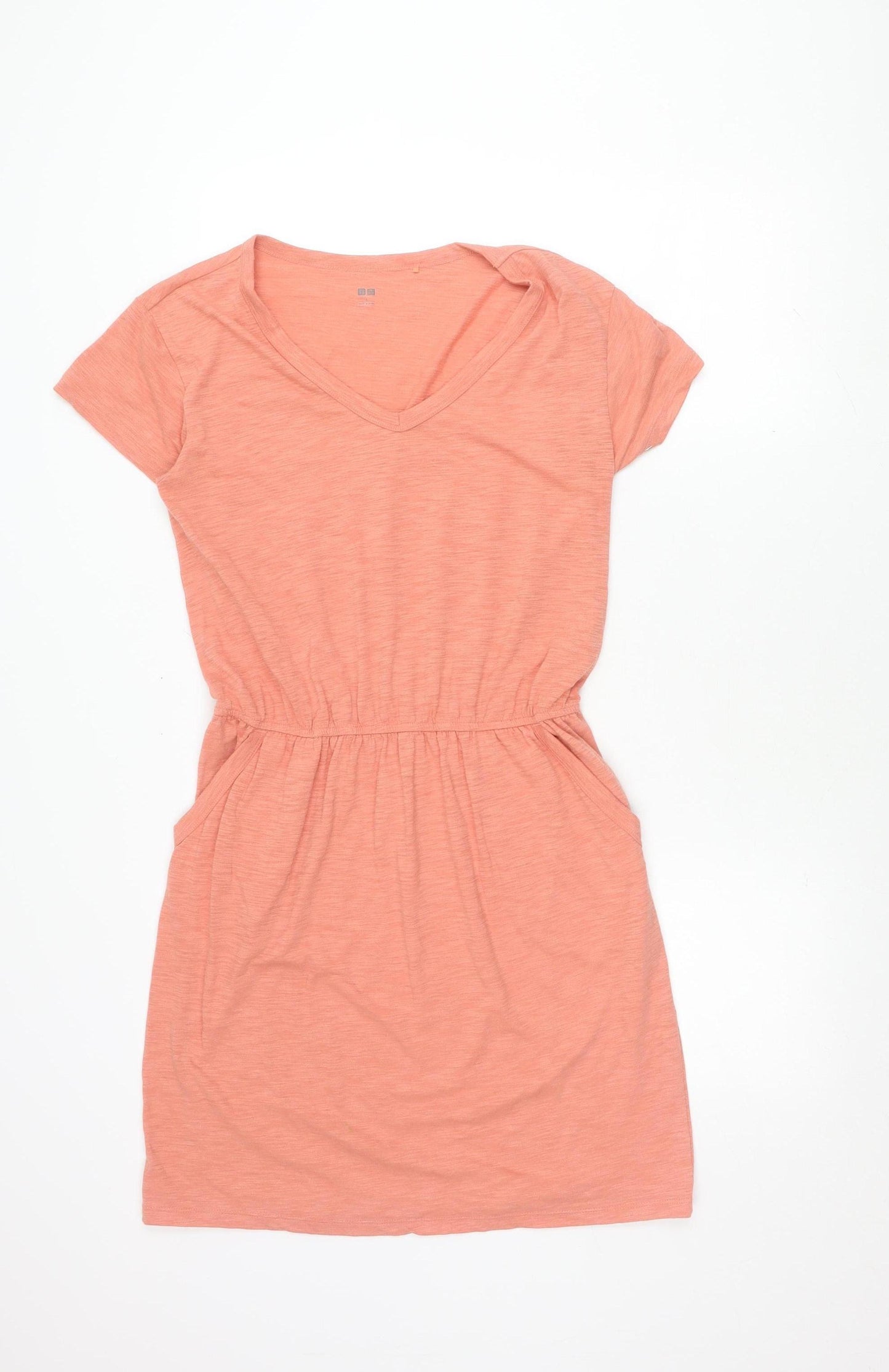 Uniqlo Women's Orange Boat Neck Dress S