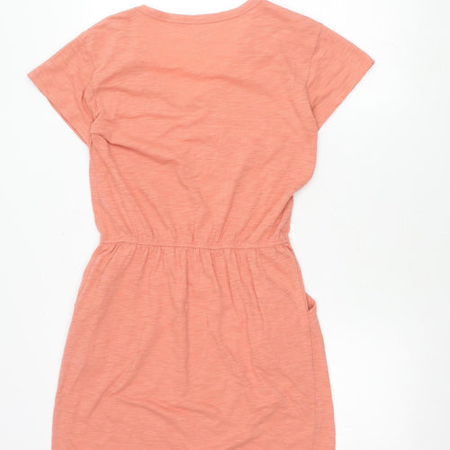 Uniqlo Women's Orange Boat Neck Dress S