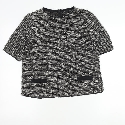Zara Woman Black Knit Top - Size 12, Casual Style