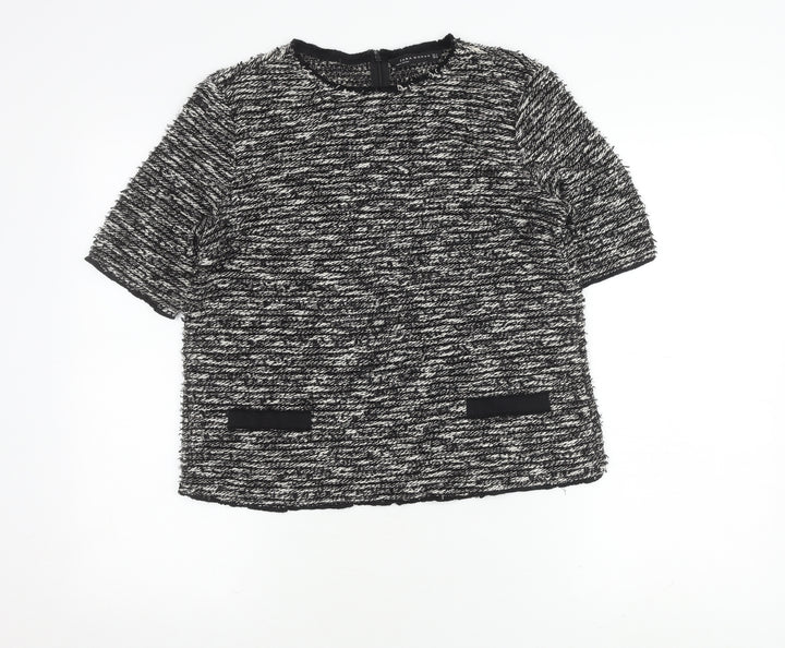 Zara Woman Black Knit Top - Size 12, Casual Style