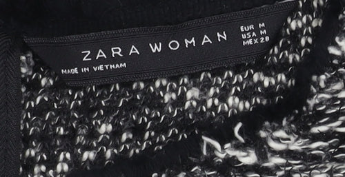 Zara Woman Black Knit Top - Size 12, Casual Style