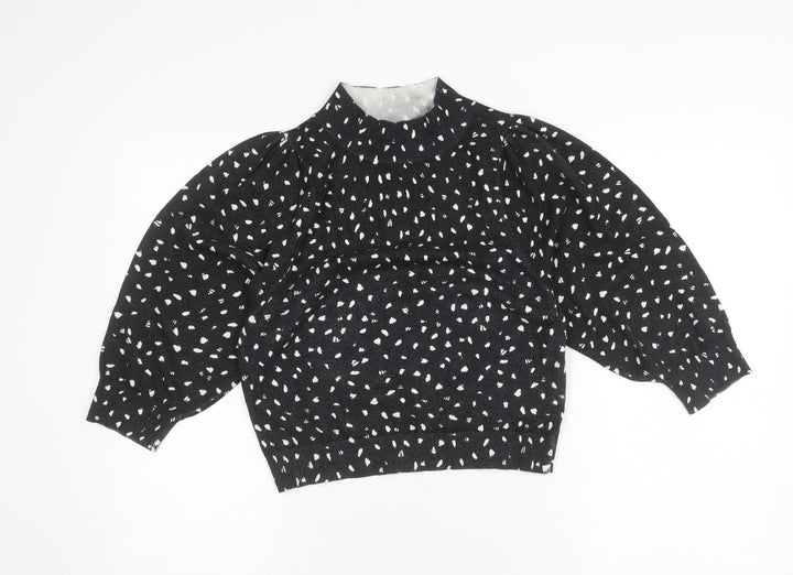 Dancing Leopard Women's Black Tunic Blouse Size 10