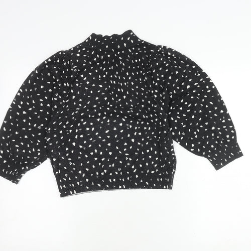 Dancing Leopard Women's Black Tunic Blouse Size 10