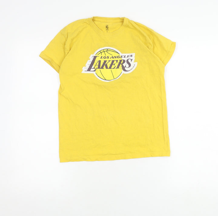NBA Yellow T-Shirt Lakers Sports M Casual